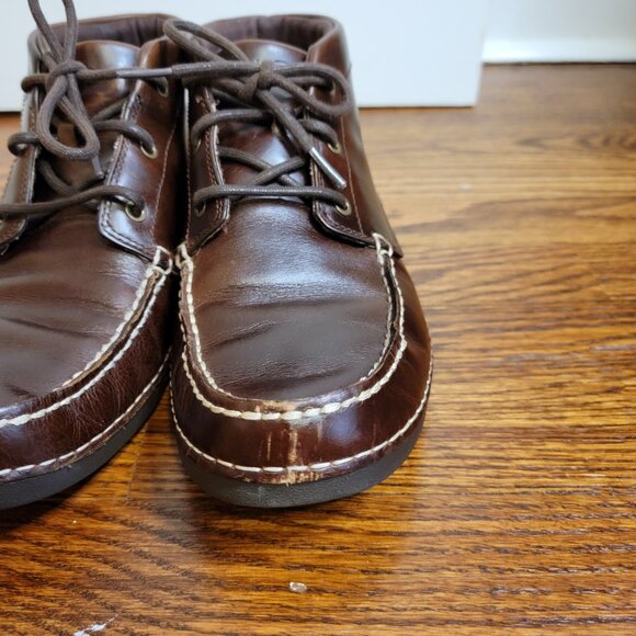 Ugg Kaldwell Brown Leather Chukka Ankle Boots, Men's 8.5, Vibram Rubber Sole - Picture 4 of 16